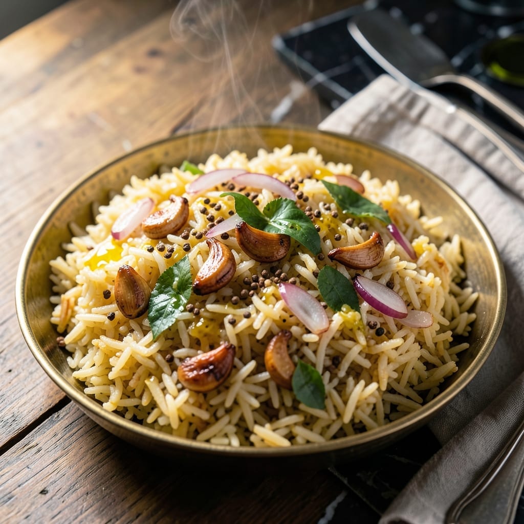 Garlic Fried Rice Recipe Indian: Spiced Aromatics With Golden Grains Garlic Fried Rice Recipe Indian: Spiced Aromatics With Golden Grains