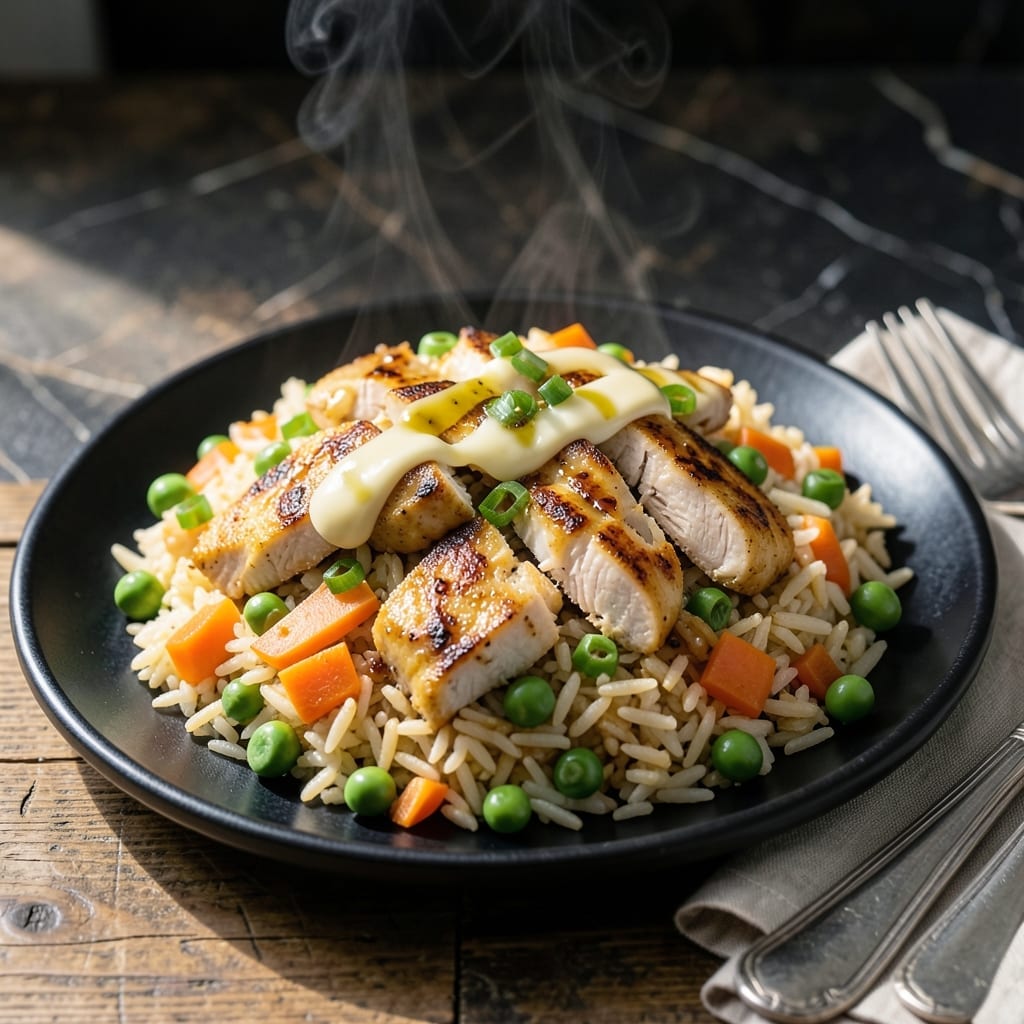 Cooked Chicken Fried Rice Recipe: Wok-Seared Savory Harmony