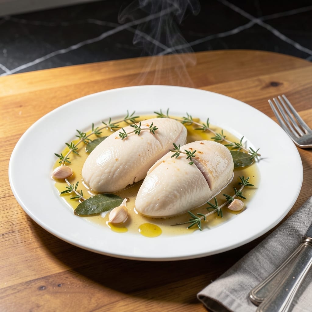 Poached Chicken Recipe: Silky Texture With Herb-Infused Broth Poached Chicken Recipe: Silky Texture With Herb-Infused Broth