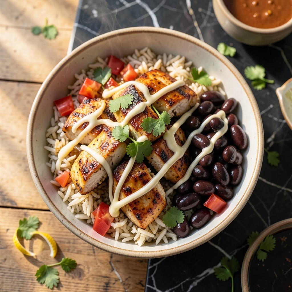 Chicken Burrito Bowl With Rice and Beans Recipe: Fiesta Flavors in Every Layer