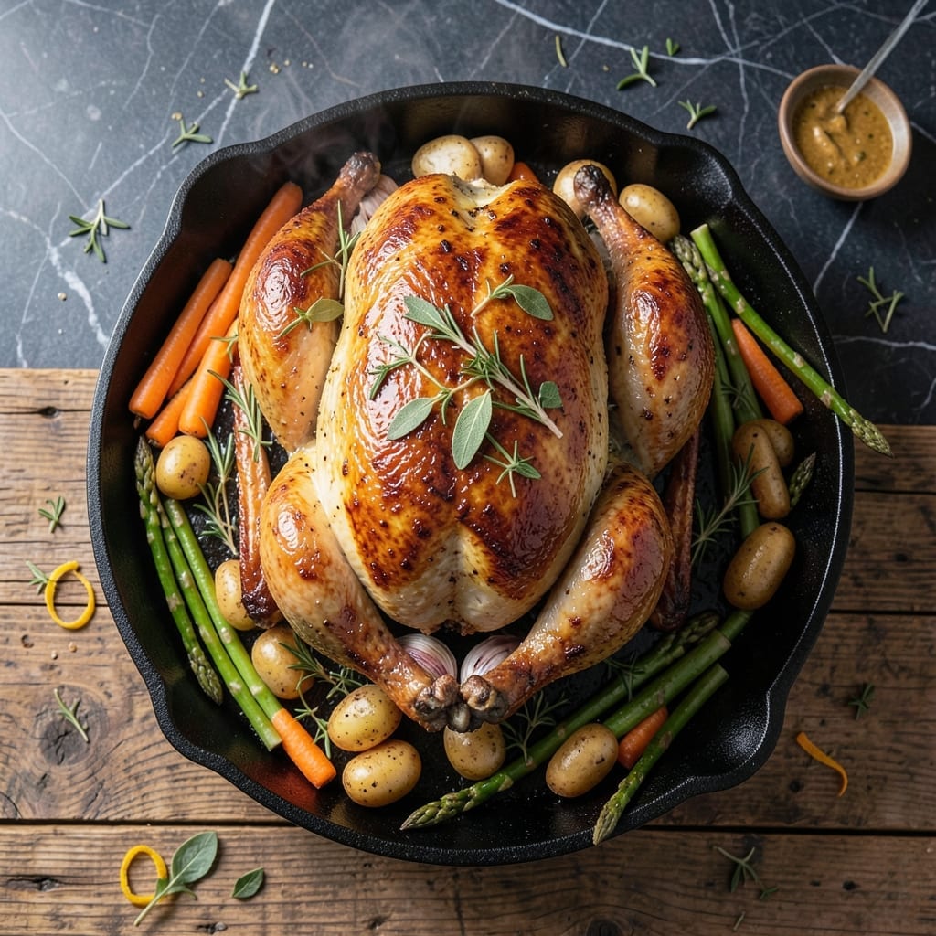 Easter Chicken Recipe: Herb-Roasted with Spring Vegetables Easter Chicken Recipe: Herb-Roasted with Spring Vegetables
