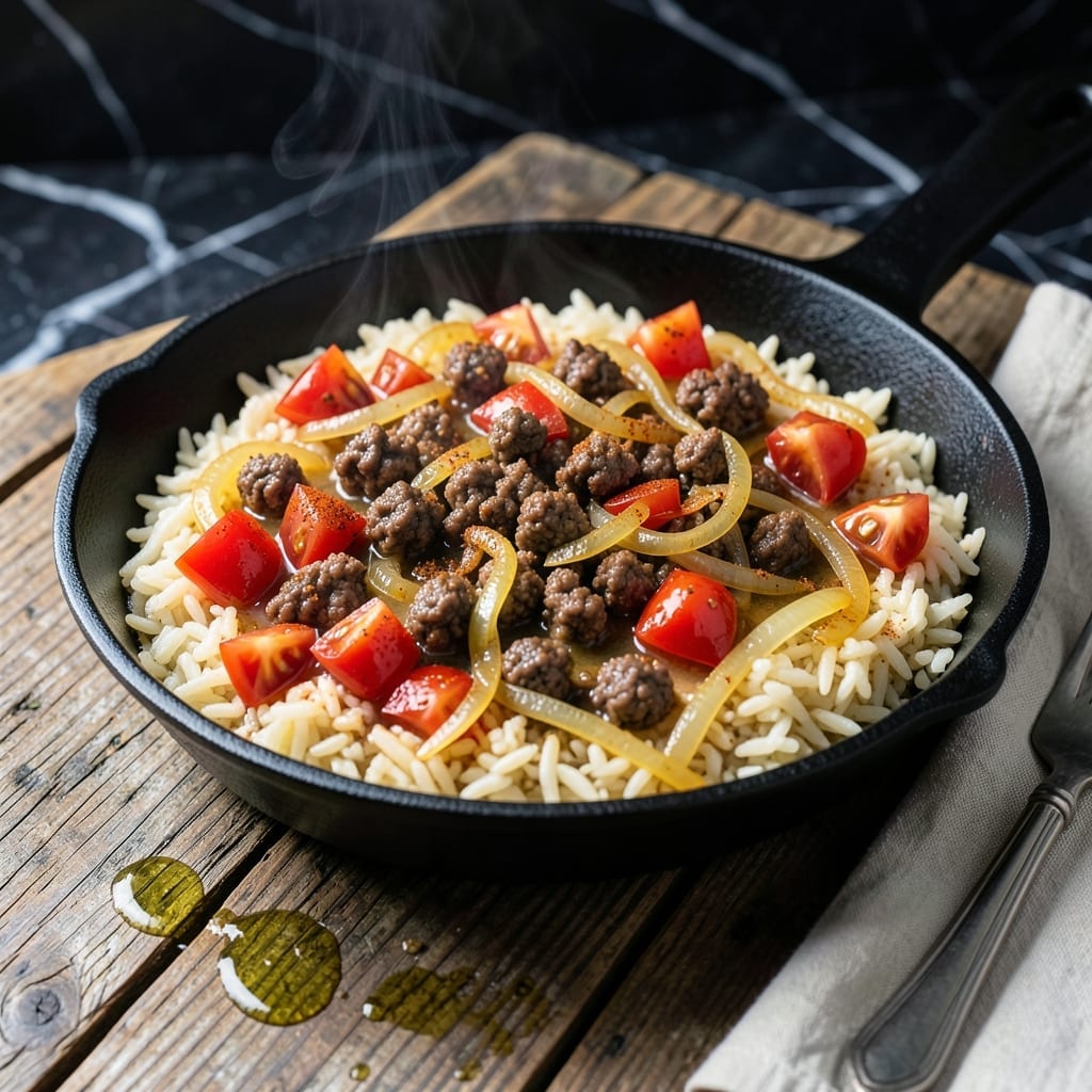 Taco Rice Recipe: Spiced Beef and Rice Fiesta in One Pan Taco Rice Recipe: Spiced Beef and Rice Fiesta in One Pan