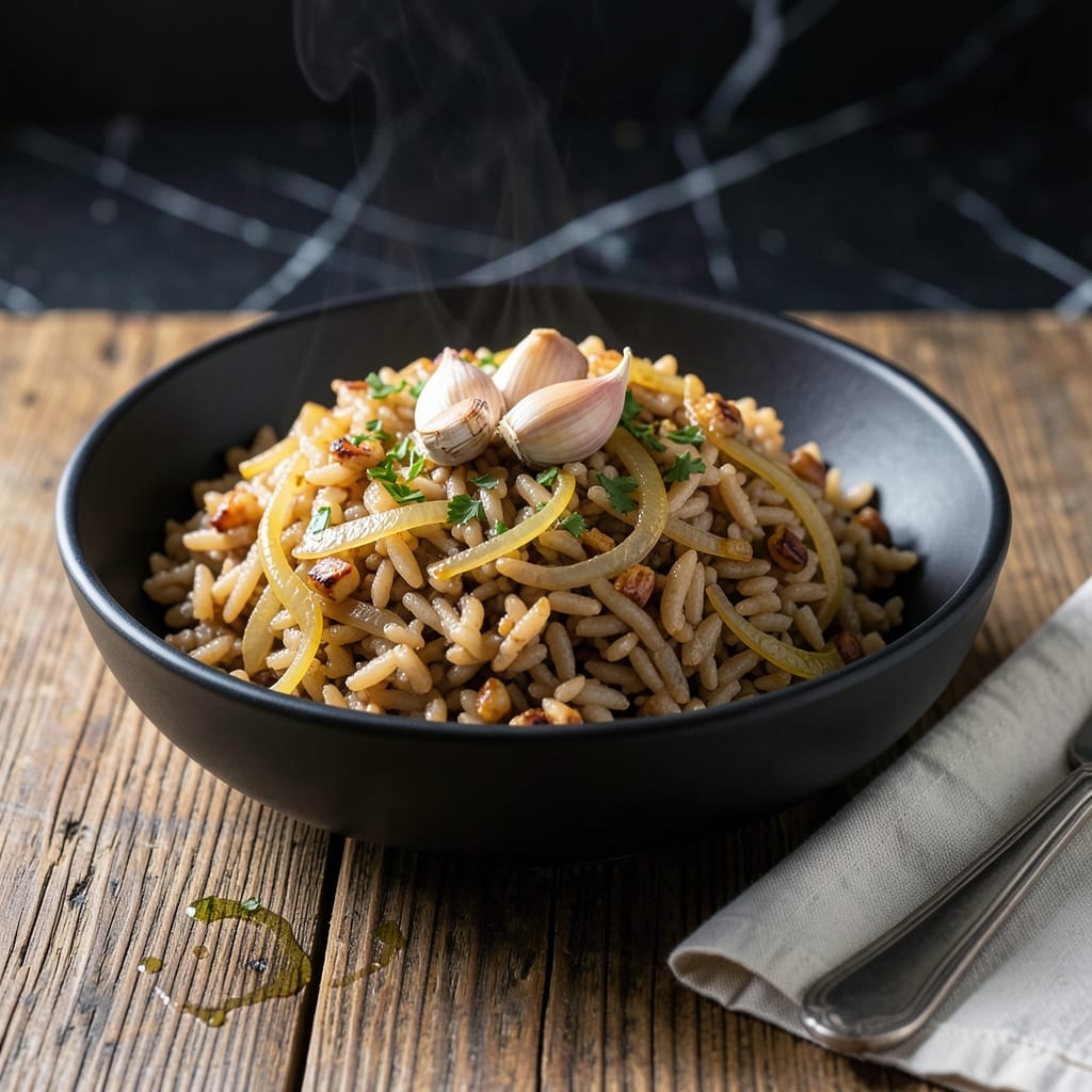 Garlic Brown Rice Recipe: Toasted Aroma With Buttery Garlic Infusion Garlic Brown Rice Recipe: Toasted Aroma With Buttery Garlic Infusion