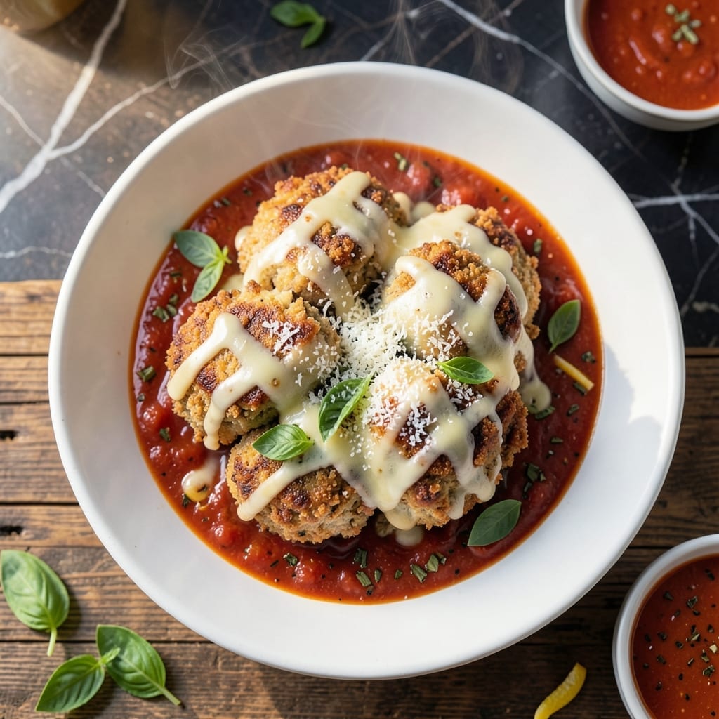 Ground Chicken Parmesan Recipe: Lightened-Up Comfort With Melty Cheese Ground Chicken Parmesan Recipe: Lightened-Up Comfort With Melty Cheese
