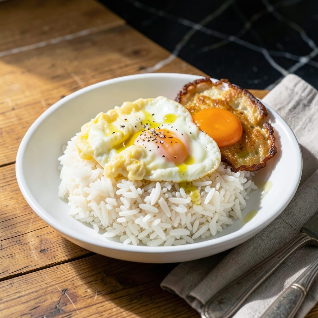White Rice and Egg Recipe: Fluffy Grains With Silky Custard Topping White Rice and Egg Recipe: Fluffy Grains With Silky Custard Topping