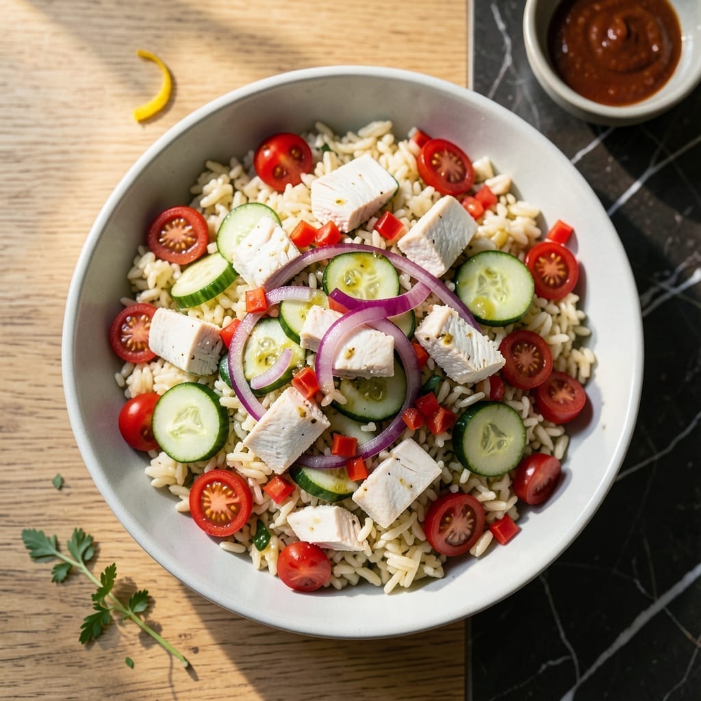 Chicken Orzo Salad Recipe: Mediterranean Freshness in One Bowl Chicken Orzo Salad Recipe: Mediterranean Freshness in One Bowl