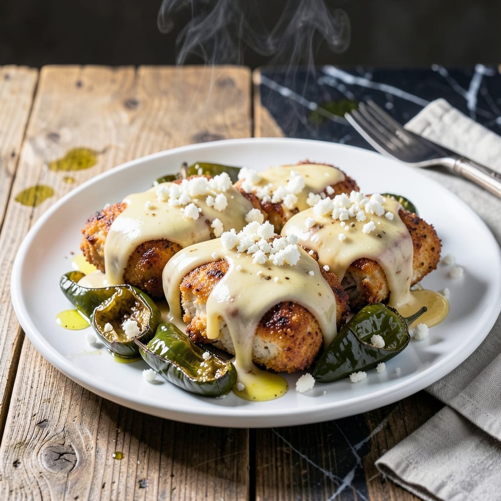 Poblano Queso Chicken Recipe: Smoky Cheese-Stuffed Delight Poblano Queso Chicken Recipe: Smoky Cheese-Stuffed Delight