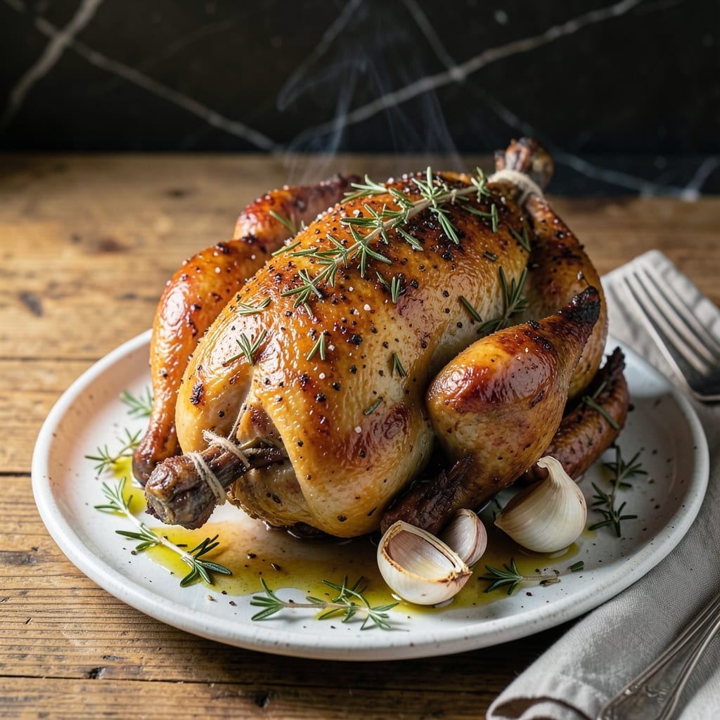 Jewish Roasted Chicken Recipe: Golden Crisp Skin With Garlic and Herbs Jewish Roasted Chicken Recipe: Golden Crisp Skin With Garlic and Herbs