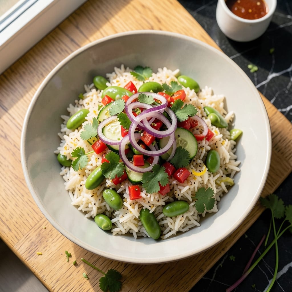 Nadiya Hussain Edamame Rice Salad Recipe: Bright Citrus and Herb Infusion