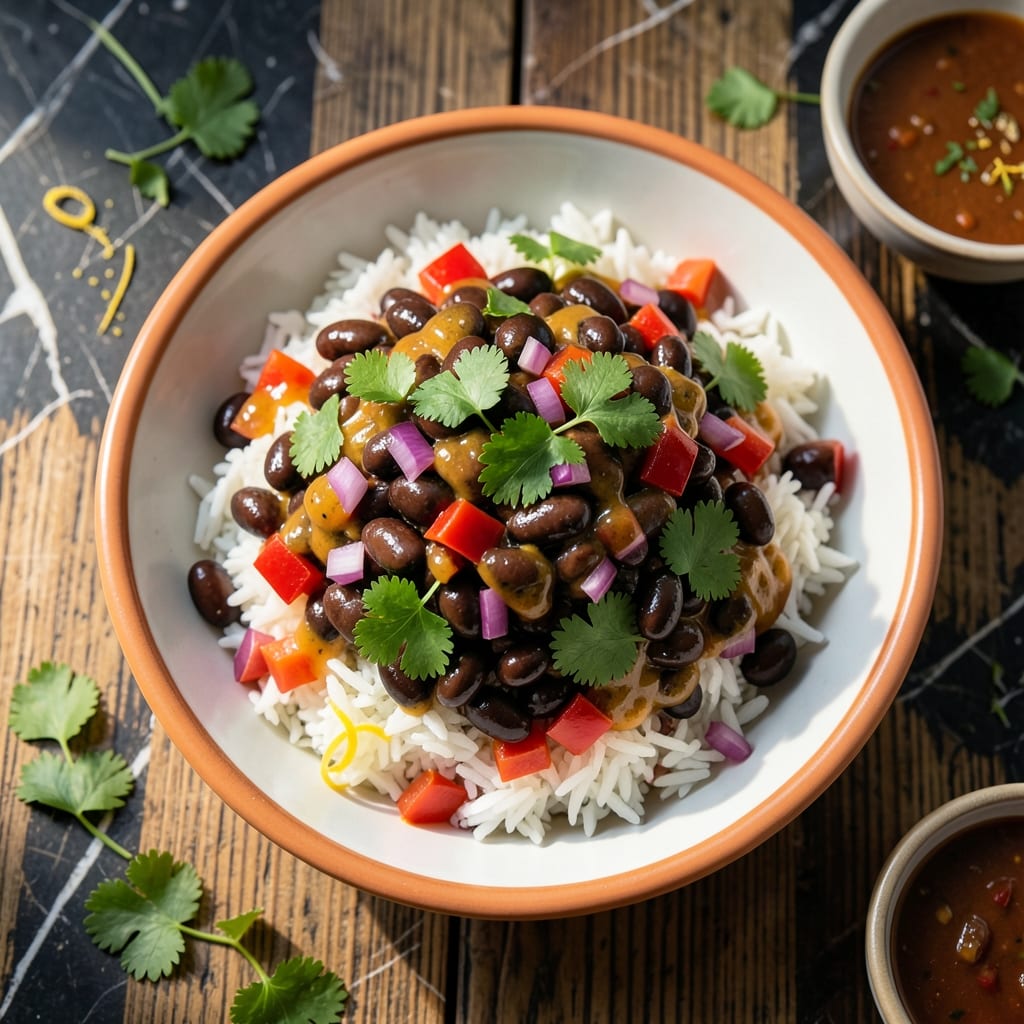 Cuban Black Bean And Rice Salad Recipe: Zesty Citrus and Herb Infusion