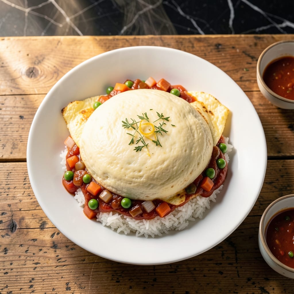 Omurice Recipe: Fluffy Egg Blanket Over Tomato Fried Rice