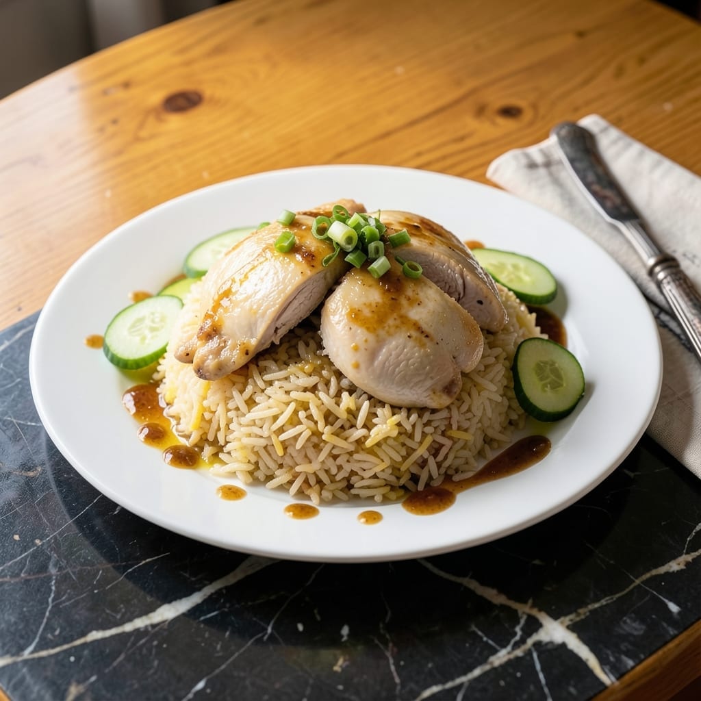 Singapore Chicken Rice Recipe: Fragrant Ginger and Garlic Infusion Singapore Chicken Rice Recipe: Fragrant Ginger and Garlic Infusion