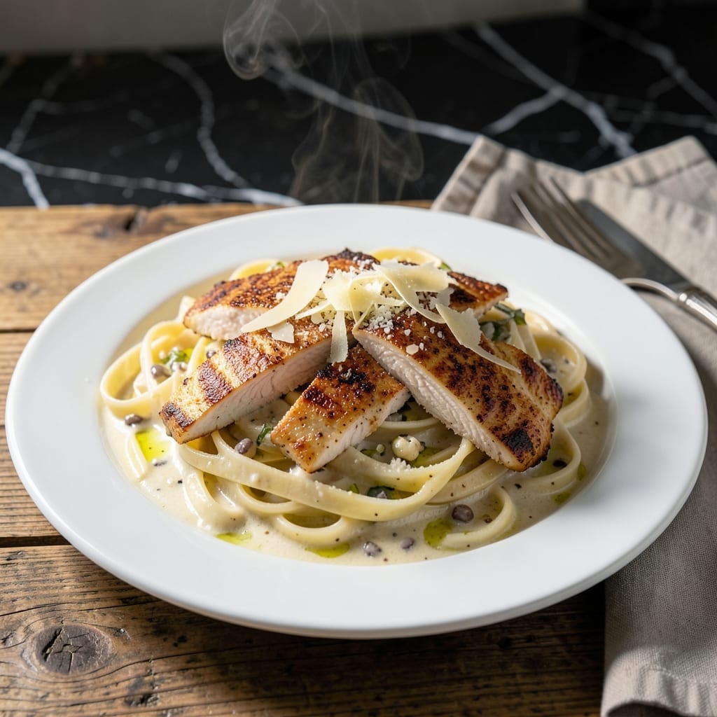 Chicken Caesar Pasta Recipe: Creamy Parmesan Coated Noodles Chicken Caesar Pasta Recipe: Creamy Parmesan Coated Noodles