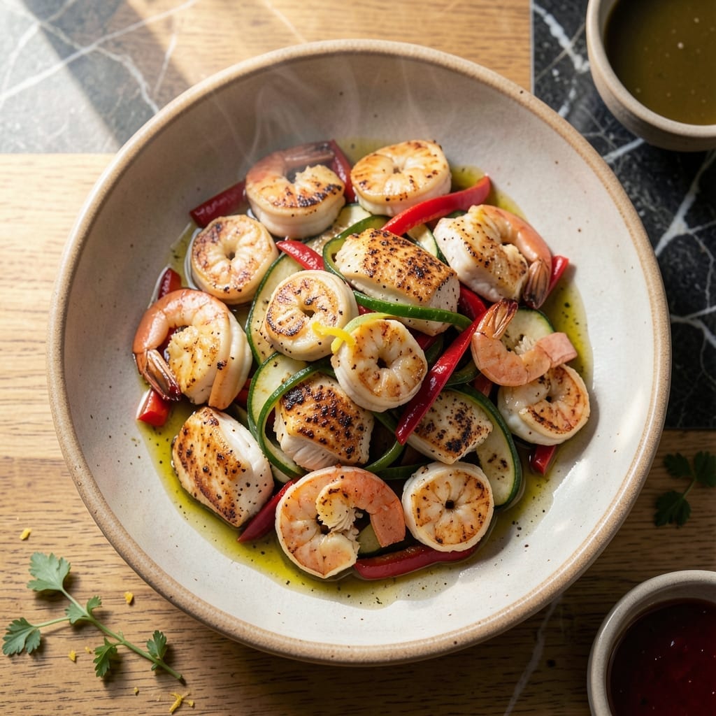 Chicken Shrimp and Zucchini Recipe: Light and Flavorful One-Pan Meal