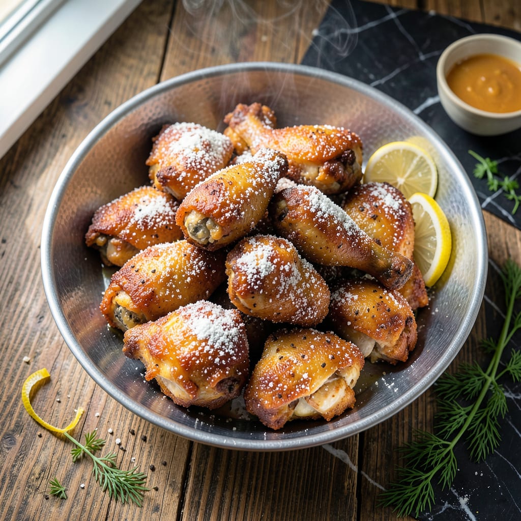 Visual representation of americas test kitchen fried chicken recipe