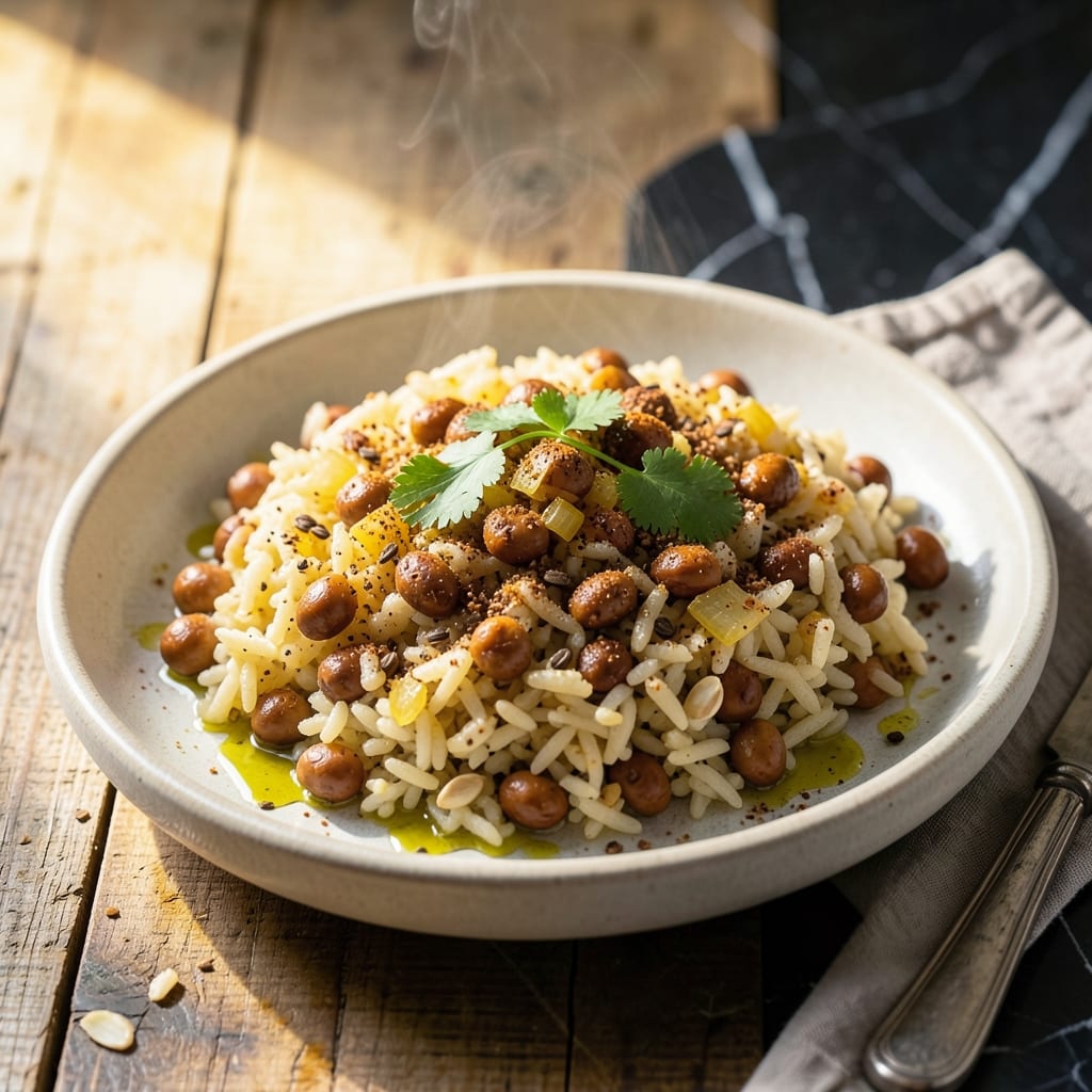 Garbanzo Rice Recipe: Mediterranean Spice With Fluffy Grains