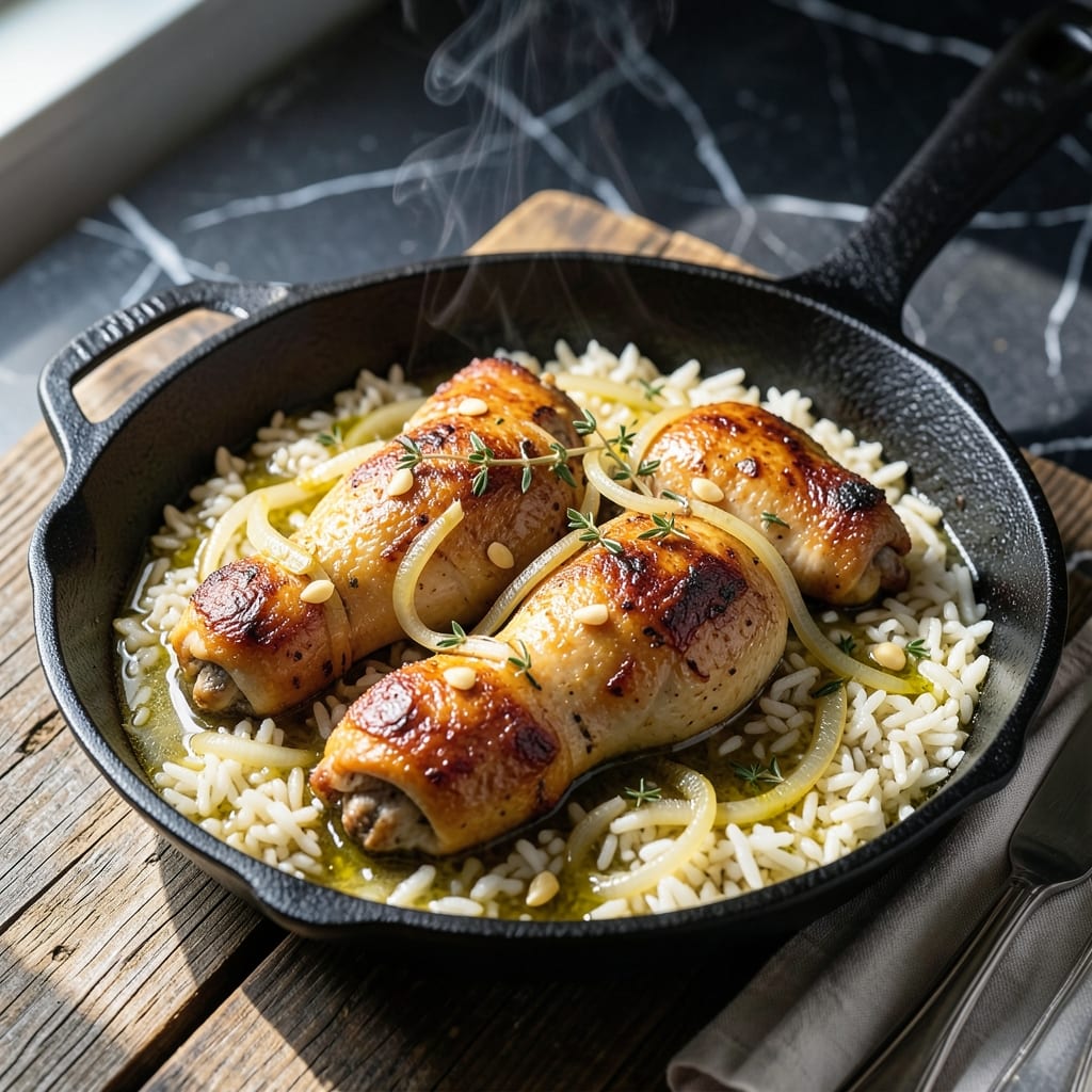 One Pan Baked Chicken and Rice Recipe: Hands-Off Weeknight Dinner