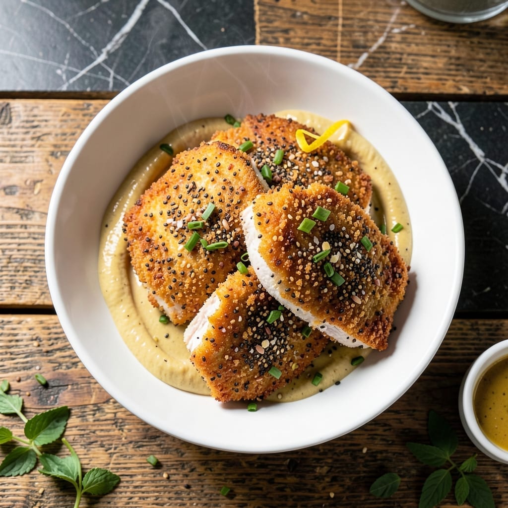 Everything Bagel Chicken Recipe: Sesame-Poppy Crusted Cutlets Everything Bagel Chicken Recipe: Sesame-Poppy Crusted Cutlets
