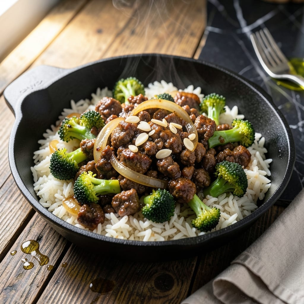 Ground Beef Broccoli Rice Recipe: Savory Stir-Fry in One Pan Ground Beef Broccoli Rice Recipe: Savory Stir-Fry in One Pan