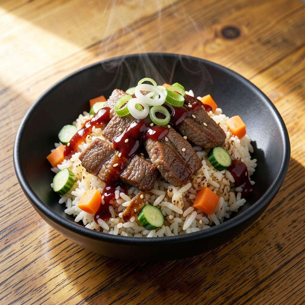 Korean BBQ Fried Rice Recipe: Smoky-Sweet Beef and Nutty Grains