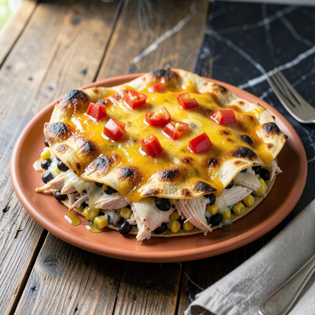 Chicken Tortilla Pie Recipe: Layered Tex-Mex Comfort Baked