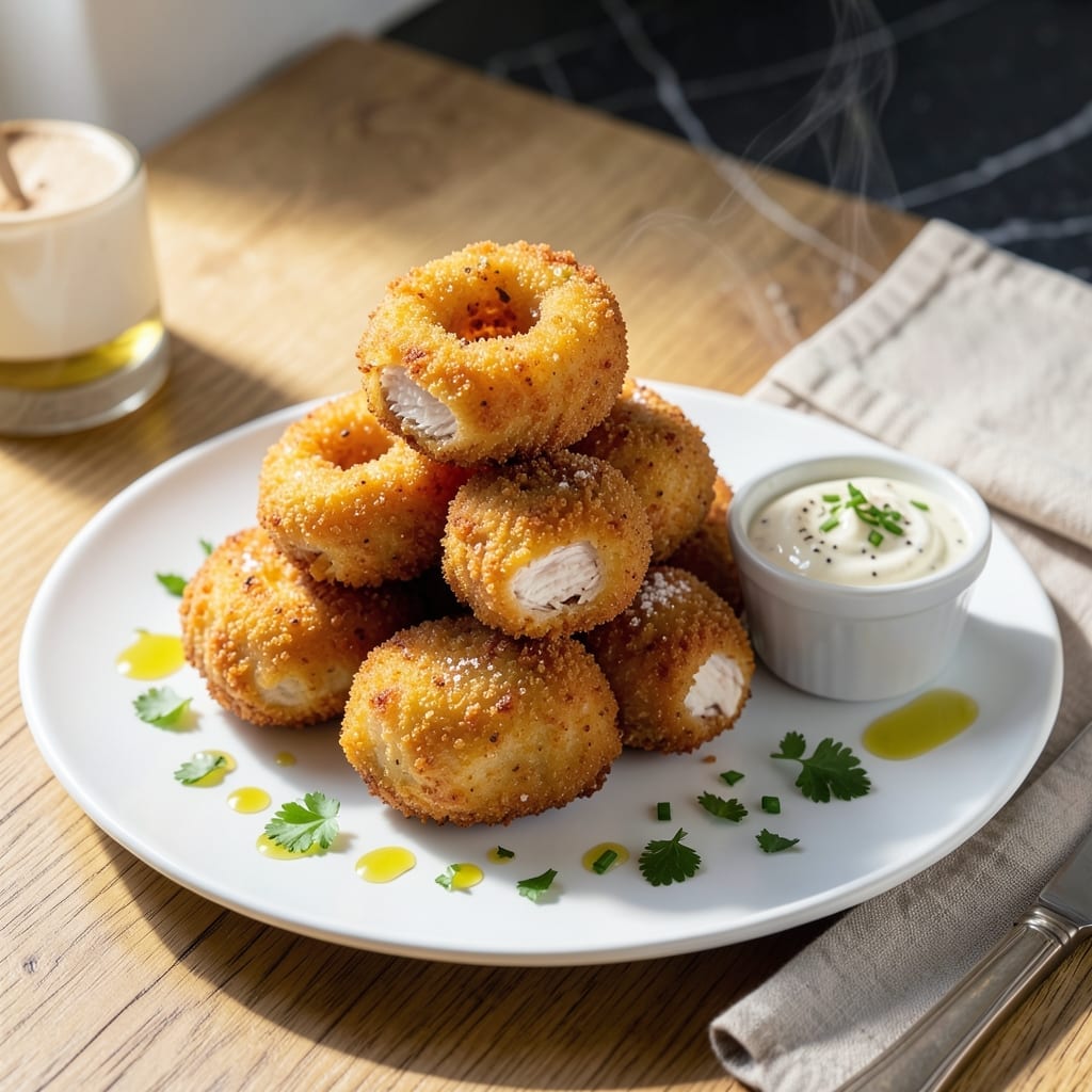 Chicken Rings Recipe: Crunchy Coating With Juicy Centers Chicken Rings Recipe: Crunchy Coating With Juicy Centers