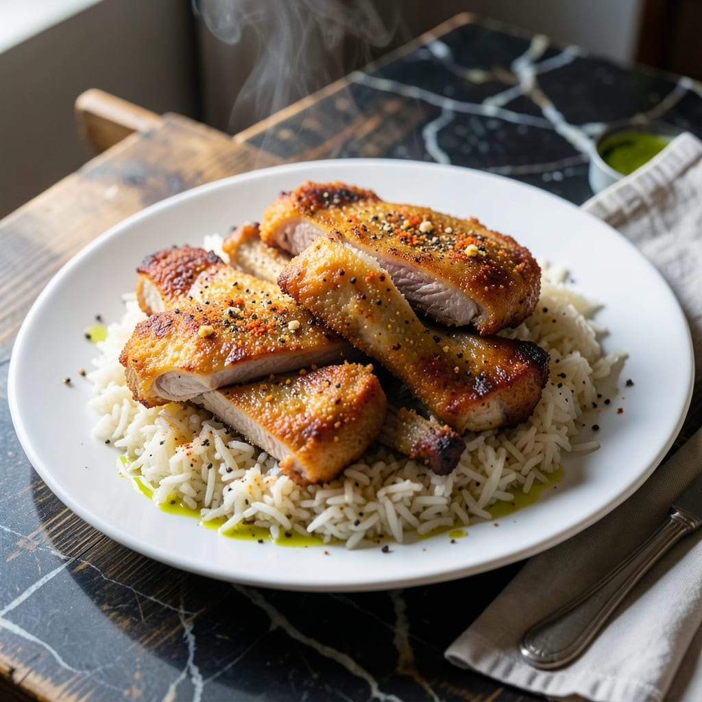 Fried Pork Chops and Rice Recipe: Crispy Chops Over Fluffy Grains Fried Pork Chops and Rice Recipe: Crispy Chops Over Fluffy Grains