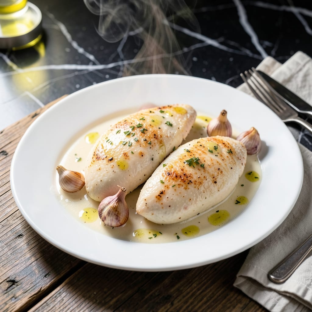 White Chicken Recipe: Creamy Garlic Parmesan Skillet Dish White Chicken Recipe: Creamy Garlic Parmesan Skillet Dish