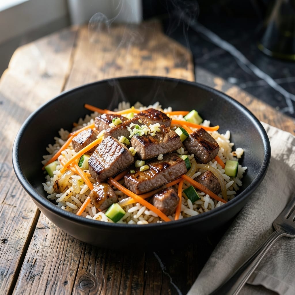 Hibachi Beef Fried Rice Recipe: Sizzling Umami With Charred Vegetables Hibachi Beef Fried Rice Recipe: Sizzling Umami With Charred Vegetables