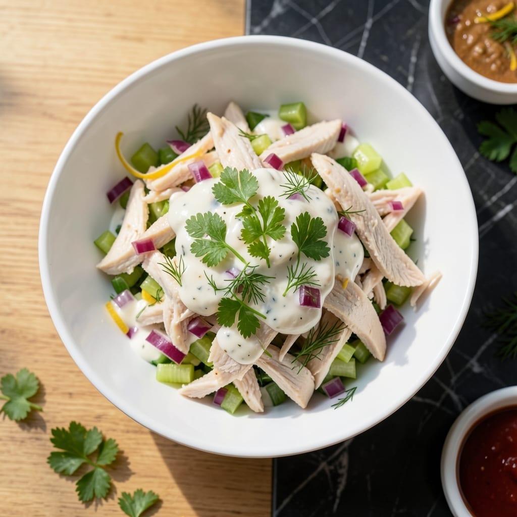 Light Chicken Salad Recipe: Fresh Herbs and Crunchy Veggies Light Chicken Salad Recipe: Fresh Herbs and Crunchy Veggies