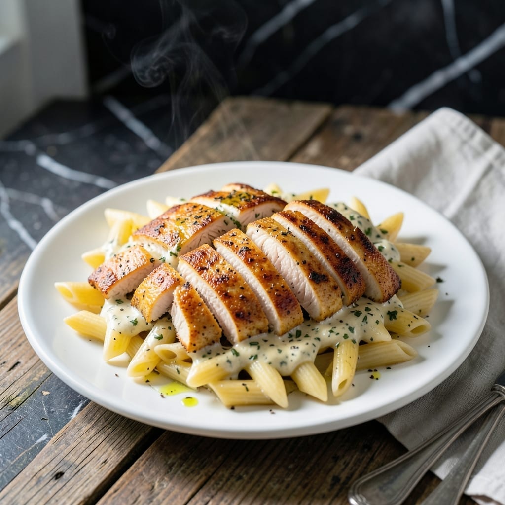 Chicken Ranch Pasta Recipe: Zesty Cream Sauce With Herb-Kissed Chicken