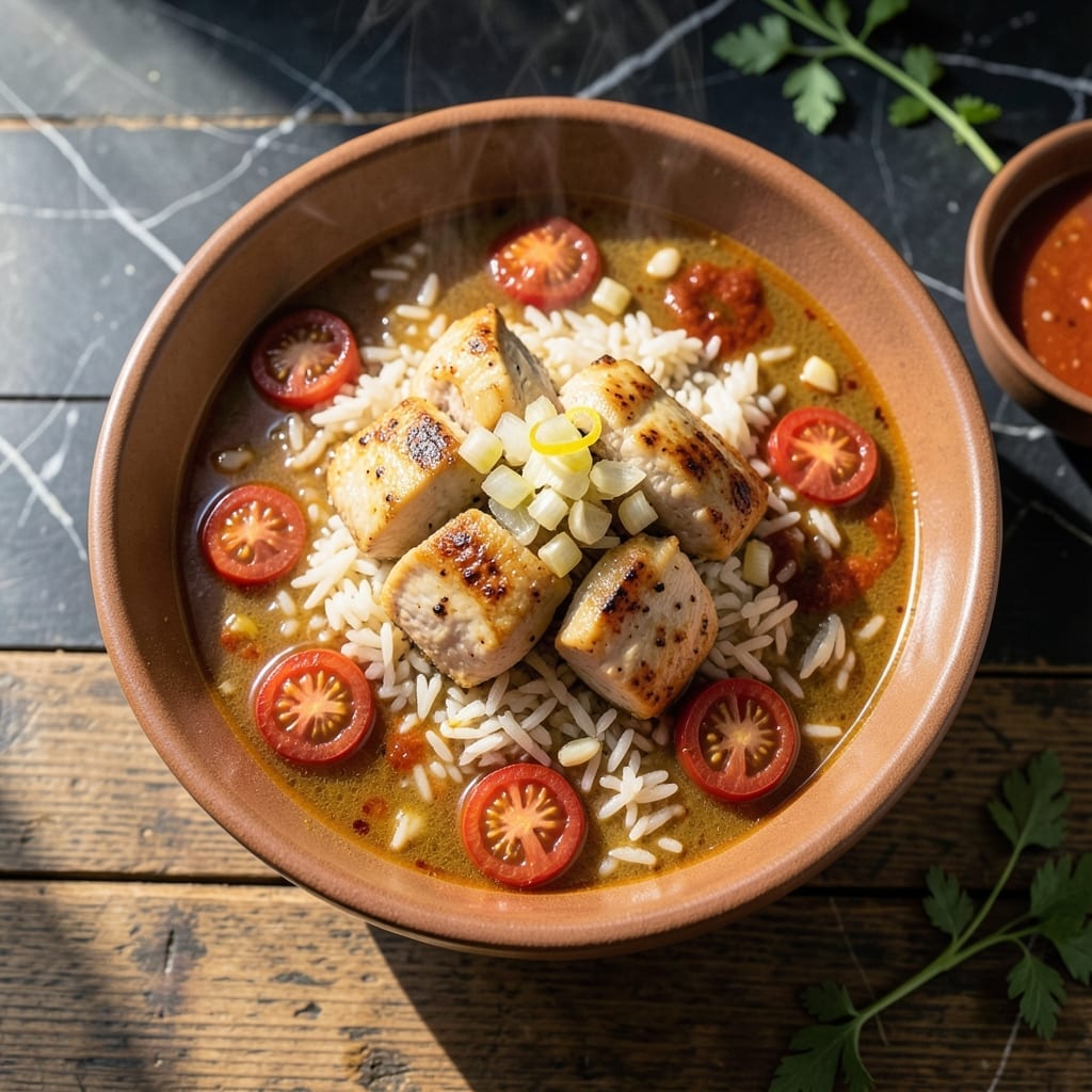 Chicken Rice Tomato Soup Recipe: Rustic One-Pot Simmered Goodness