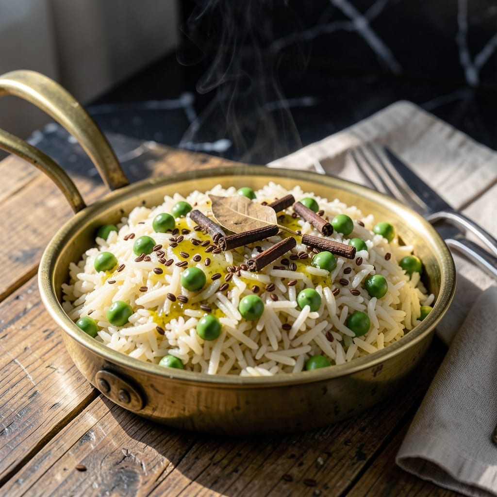 Matar Rice Recipe: Spiced Peas and Fluffy Basmati Harmony