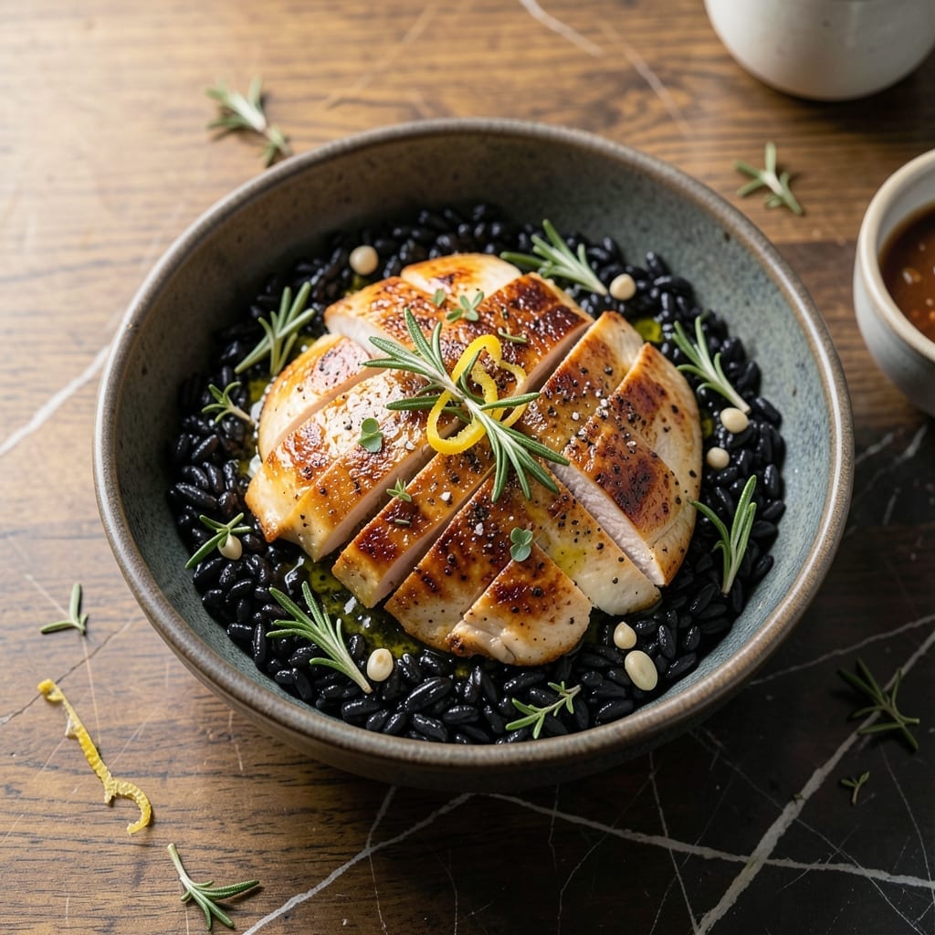 Black Rice Recipe Chicken: Nutty Grains With Savory Herb Chicken