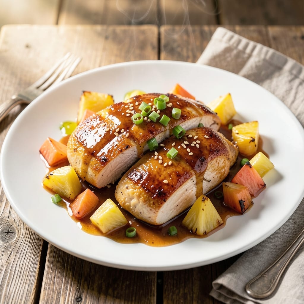 Aloha Chicken Recipe: Tropical Pineapple Glaze Over Grilled Chicken
