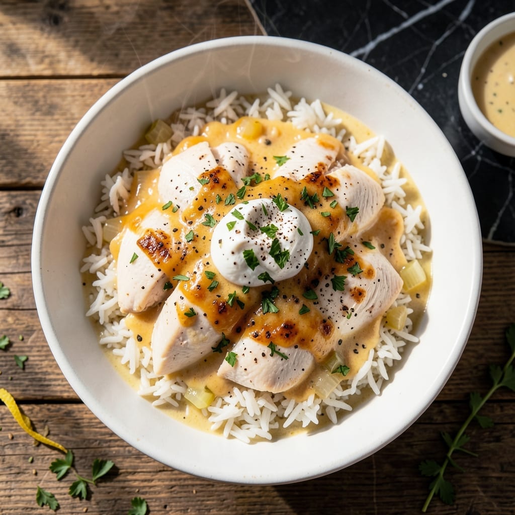 Cream Of Chicken And Rice Bake Recipe: Golden Crust Over Creamy Comfort
