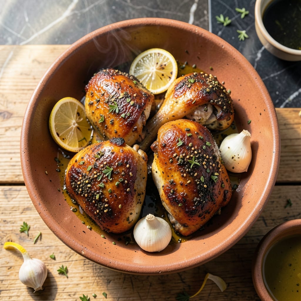 Za'atar Roasted Chicken Recipe: Middle Eastern Spice Crusted Delight