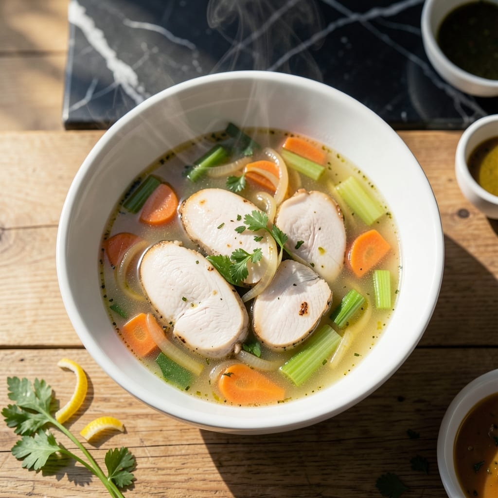 Chicken Soup Recipe With Chicken Breast: Light Broth and Tender Bites