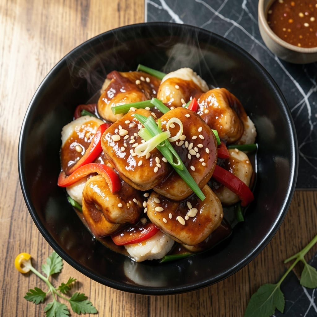 Korean Rice Cake Vegetarian Recipe: Chewy Pillows With Savory Spice