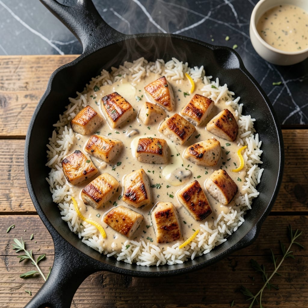 Campbell's Soup Chicken and Rice Skillet Recipe: Creamy One-Pan Family Dinner Campbell's Soup Chicken and Rice Skillet Recipe: Creamy One-Pan Family Dinner