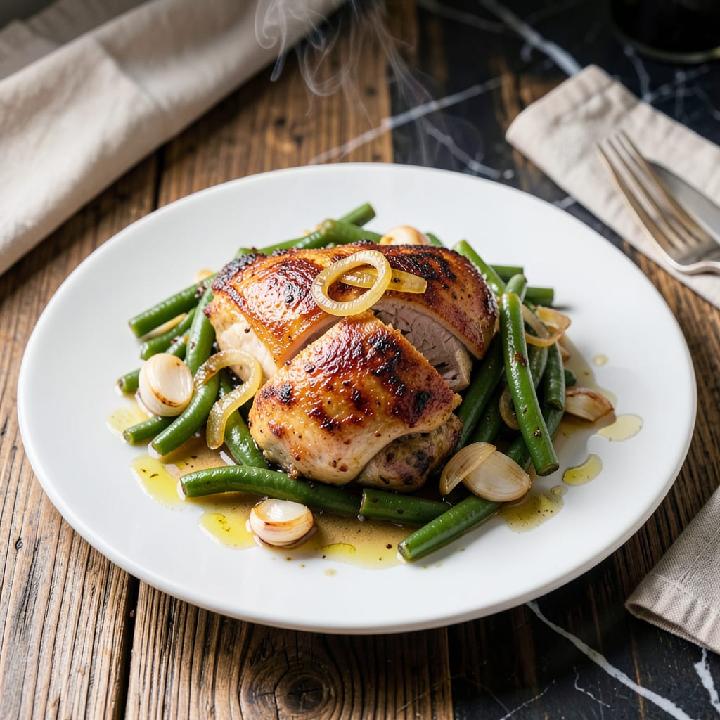 Complete babes chicken green bean recipe overview image