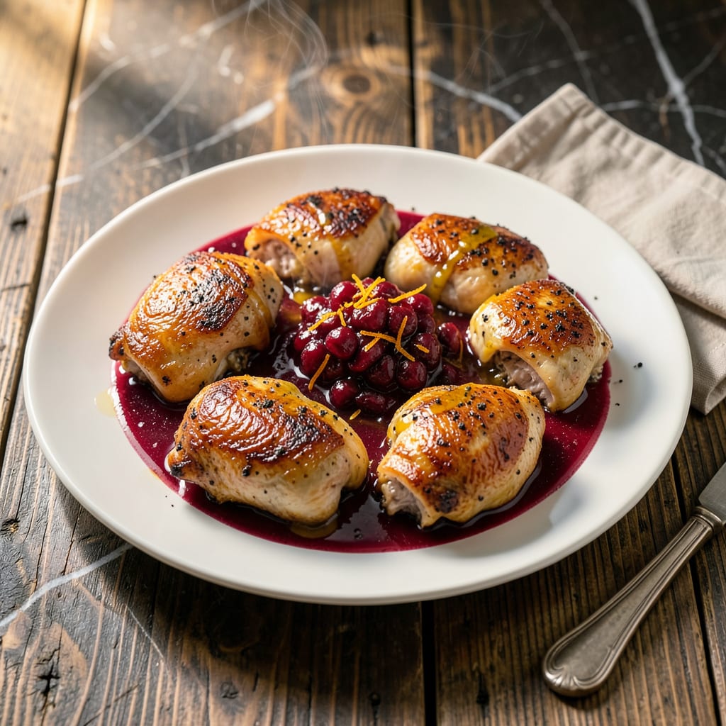 Comprehensive baked chicken with cranberry sauce recipe visual reference