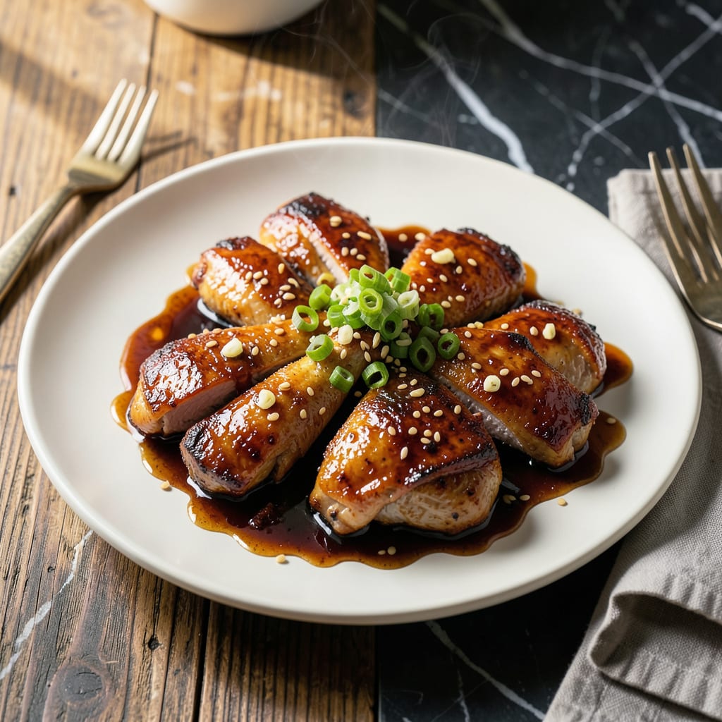 baked teriyaki chicken recipe using bottled sauce example with annotations