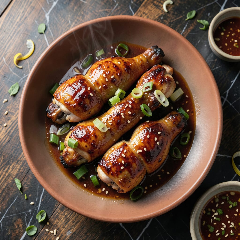 Visual representation of baked teriyaki chicken recipe with teriyaki sauce