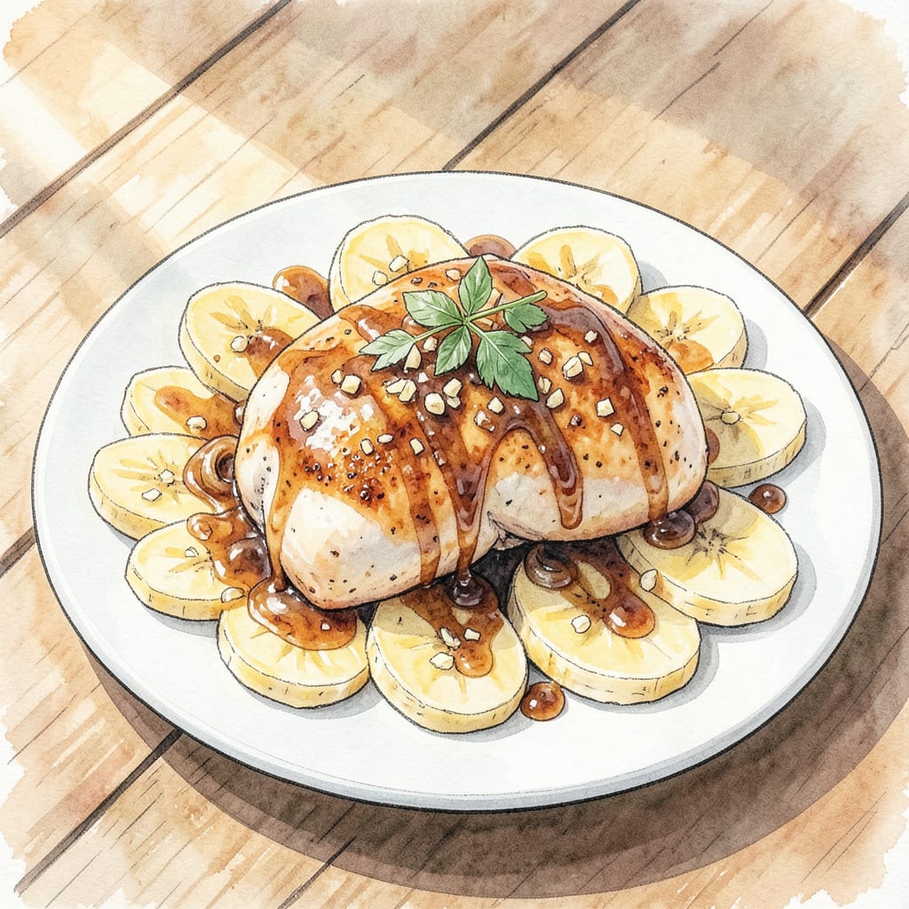 Visual representation of Banana Chicken Recipe: Sweet and Savory Fusion Dish