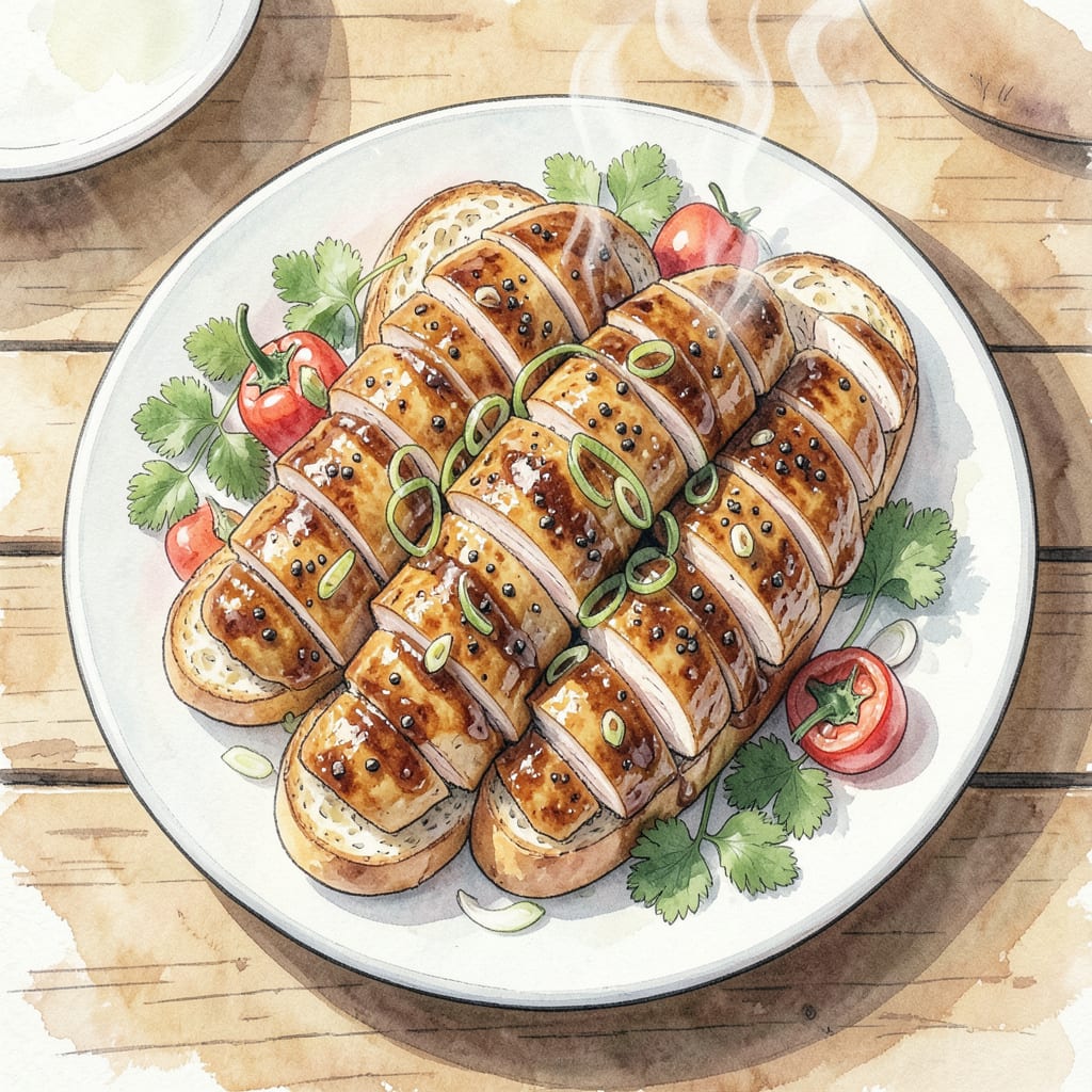Visual representation of Banh Mi Chicken Recipe: Crispy & Flavorful Vietnamese Street Food