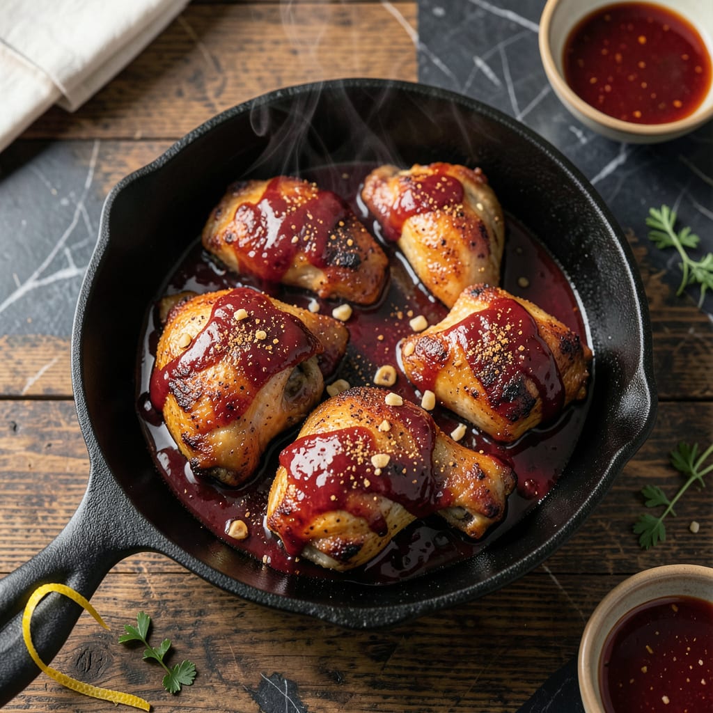barbecue sauce chicken recipe oven example with annotations