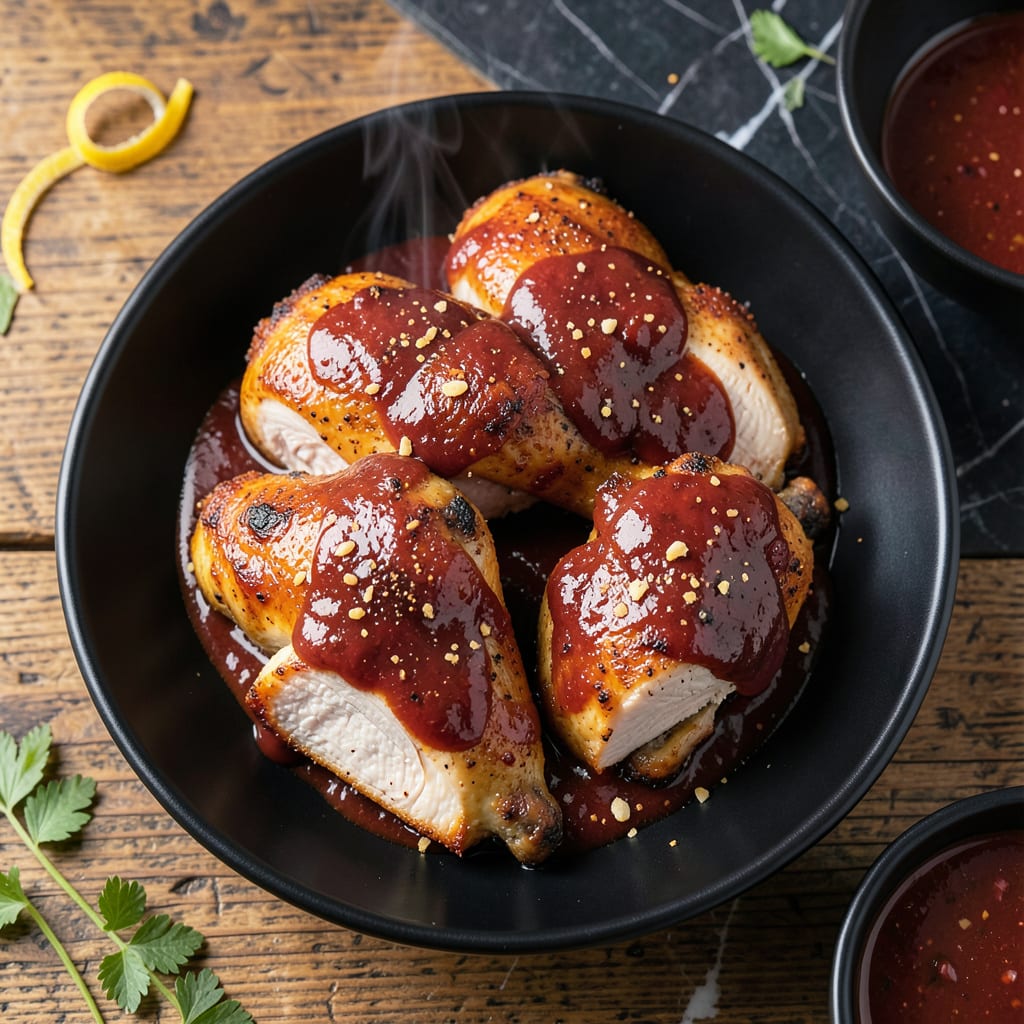 bbq sauce chicken recipe oven detailed visual guide