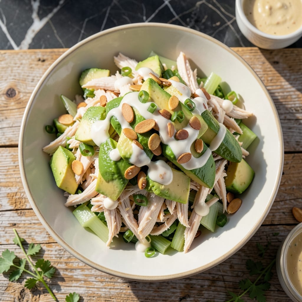 California Chicken Salad Recipe: Avocado and Almond Crunch Delight
