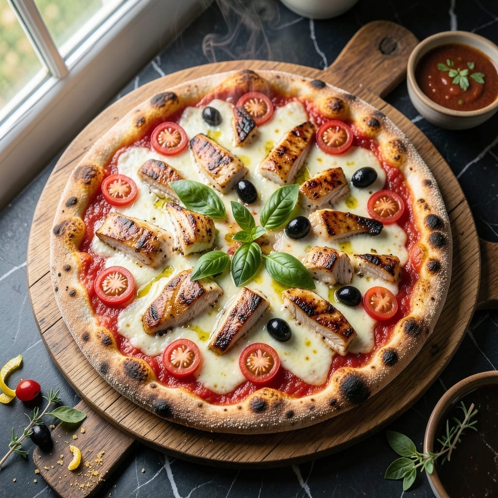 Chicken Pizza Recipe: Crispy Crust with Savory Toppings Chicken Pizza Recipe: Crispy Crust with Savory Toppings